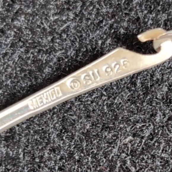 Sterling Silver Mexico Collar Wired Choker Necklace with Heart - Picture 5 of 5